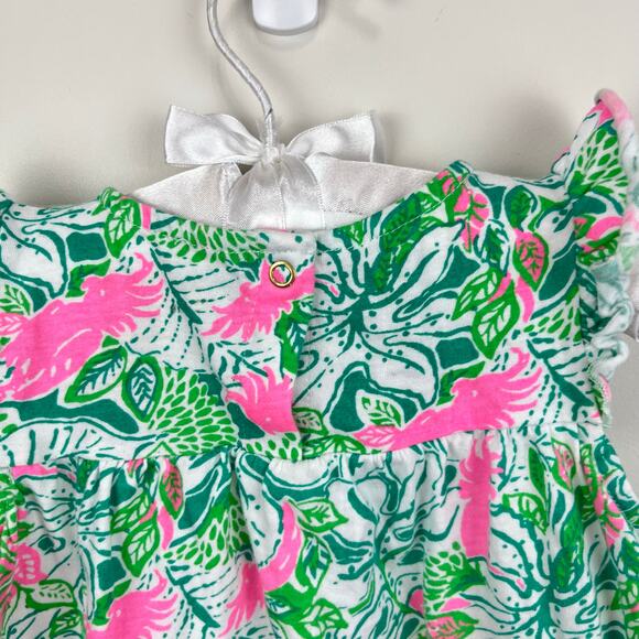Lilly Pulitzer Cecily Infant Dress Botanical Green Just Wing It 18-24 Months - Picture 9 of 12